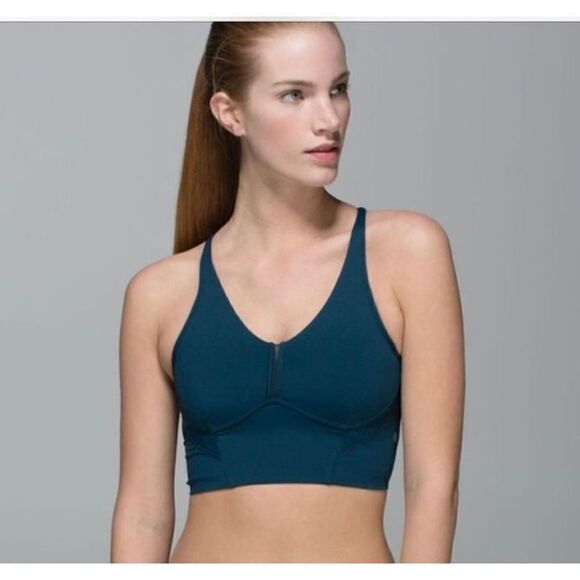 Lululemon Bonded Longline Sports Bra & Just Breathe Pant Set Alberta Lake Size 6 - Picture 5 of 14